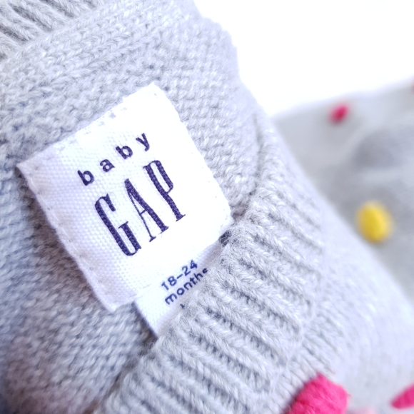 🥳HP🥳 GAP Baby Girl Pompom Knitted Sweater 18-24M - Picture 2 of 8
